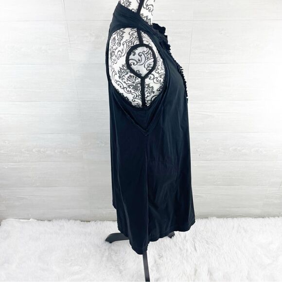 BCBGmaxazria Ruffle Racerback A-Line Cotton Blend Dress - Picture 5 of 10